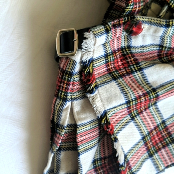 handmade tartan kilt pinafore 12 months baby girl - Picture 3 of 9